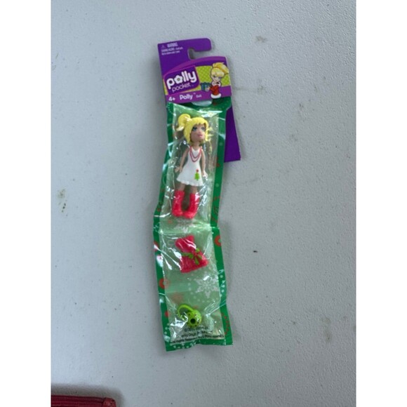New In Package Mattel Polly Pocket 2010 Christmas Holiday Stocking Set - Picture 2 of 3